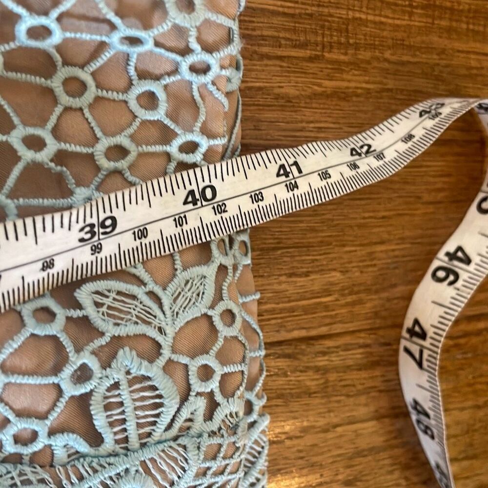 Forever Unique London NWT turquoise lace overlay cross back dress 6 - Picture 12 of 16